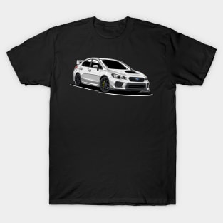 Subie Impreza STi (White) T-Shirt